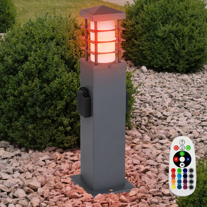 

Luz exterior regulable, enchufes, distribuidor, lámpara, mando a distancia en conjunto, incluidas bombillas LED RGB