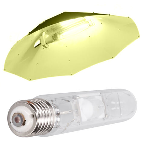 Lámpara de halogenuros metálicos E39 de 400 W para el crecimiento de plantas, bajo consumo energético, aleación de vidrio y aluminio, 4200 K, 65 Ra, 110–240 V