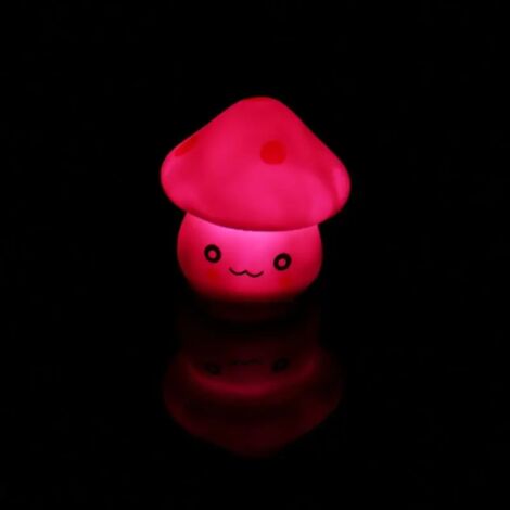 Lámpara de hongo 1, linda mini luz nocturna LED con cambio de color suave, decoración para habitación de bebé, juguete luminoso, regalo