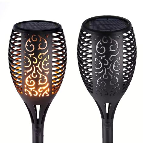 Lámpara de inducción LED decorativa para exteriores, alimentada por energía solar, juego de 4 mini linternas de 12 LED.