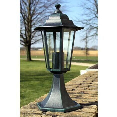 Lámpara de jardín aluminio verde/negro vidaXL