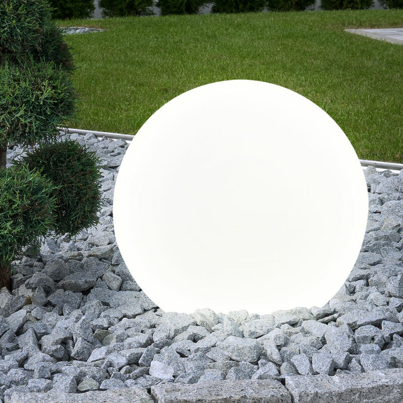 

Lámpara de jardín de bolas de luz para exteriores con bolas de luz eléctrica para el jardín, espiga de tierra blanca, 1x E27, DxH 40 x 56 cm, exterior