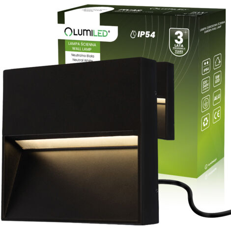 Lámpara de jardín exterior, aplique de fachada LED de 5 W IP54 PIVAR LUMILED