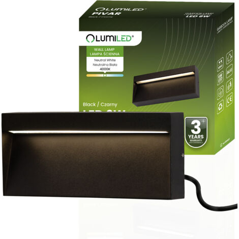 Lámpara de jardín exterior, aplique de fachada, LED de 6 W IP54, PIVAR LUMILED