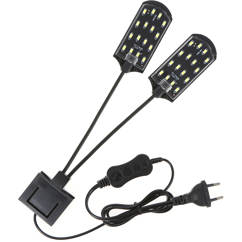 

Lampara de jarra de pescado con luz de acuario de doble extremo, blanca, AC220V 15W 32LED