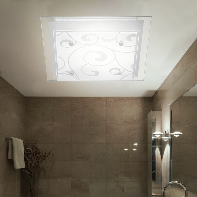 

Lámpara de techo LED de 14 vatios, luminaria, luz, metal, vidrio, decoración, iluminación angular