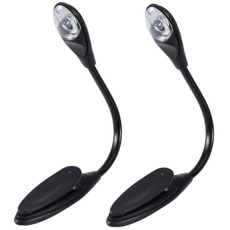 Lámpara de lectura con clip 017W, lámpara de lectura flexible, mini lámpara de mesilla portátil, funciona con pilas, imprescindible para viajar.