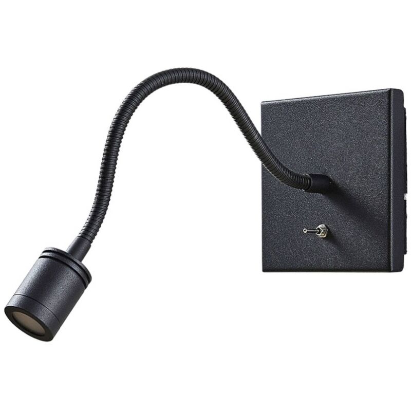 

Lindby - Lámpara de lectura LED Mayar, brazo flexible negro