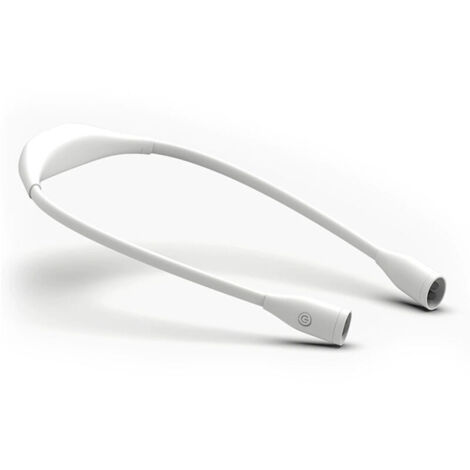 Lámpara de lectura LED para colgar, flexible, 3 colores, regulable, recargable por USB, lámpara de noche manos libres, color blanco