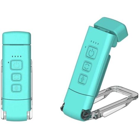Lámpara de lectura para el cuidado de la vista, 3 colores y 5 niveles de brillo ajustables, [Función de temporizador y recargable por USB], lámpara para leer libros en la cama, batería de 80 horas (az