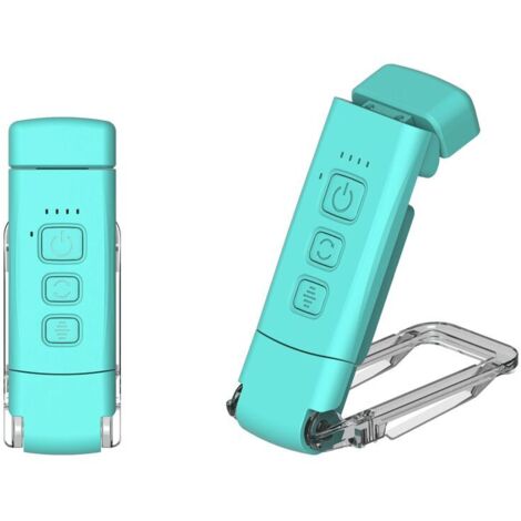 Lámpara de lectura para el cuidado de la vista, 3 colores y 5 niveles de brillo ajustables, [Función de temporizador y recargable por USB], lámpara para leer libros en la cama, batería de 80 horas (az