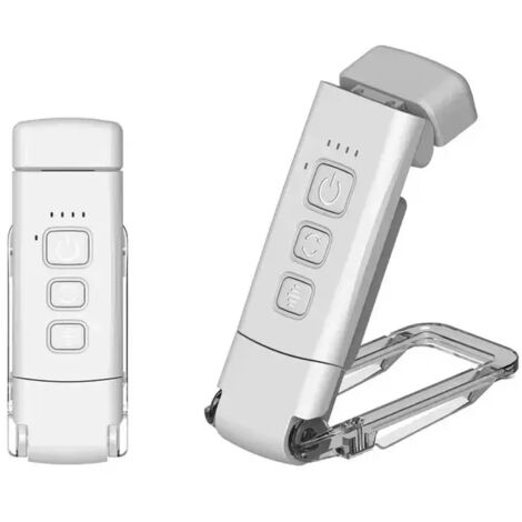 Lámpara de lectura portátil recargable con 3 modos de iluminación, lámpara de lectura con clip, brillo ajustable - blanca