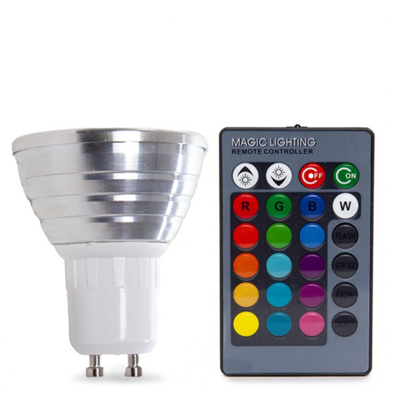 

Bombilla LED GU10 3W RGB Mando a Distancia 30.000H [PL187220-GU10] | RGB (PL187220-GU10)