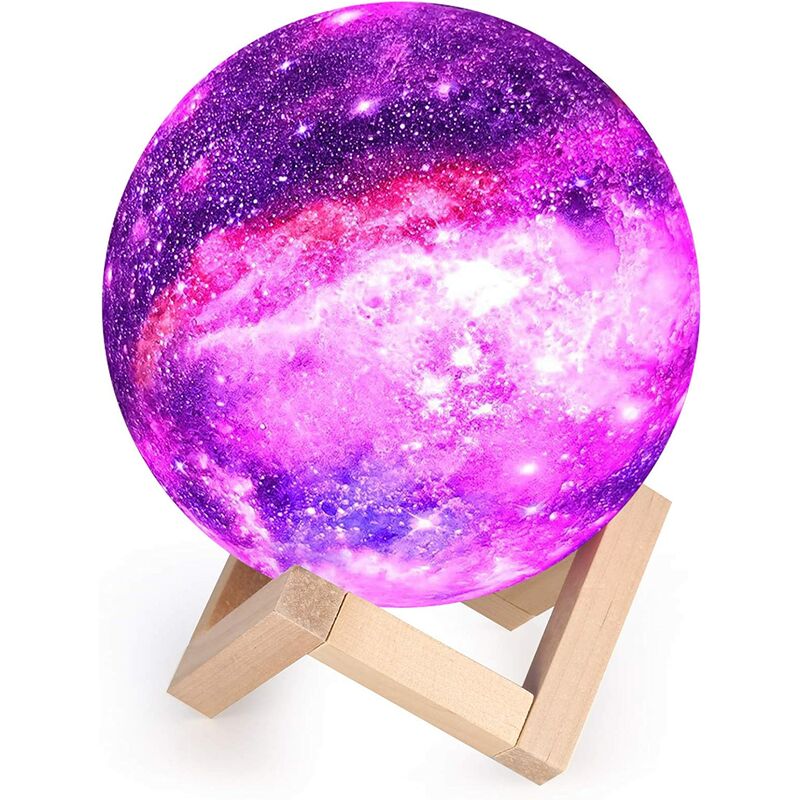 

Lámpara de luna 3D , luz de noche LED de 16 colores, lámpara de luna táctil, 15 cm de diámetro, luz de noche de luna recargable por USB para