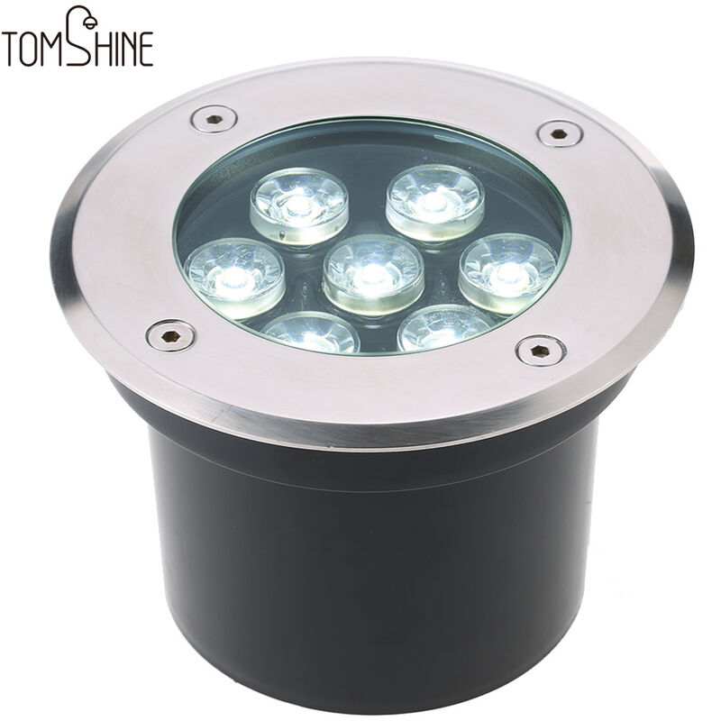 

Tomshine 7W AC / DC 12V LED Lampara de luz subterranea 700LM Vidrio templado de alta potencia para exteriores Suelo de jardin Camino Suelo Escalera