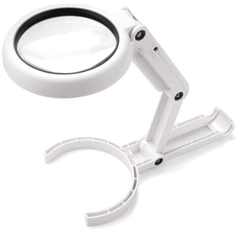 Lámpara de mano o de mesa de 8 LED con lente 5X / 11X VELAMP