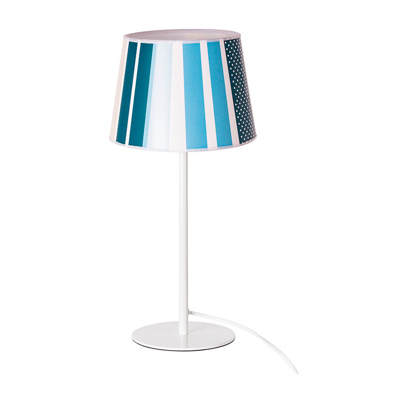 

Sulion - Lámpara de mesa 1xE27 Líneas Azules