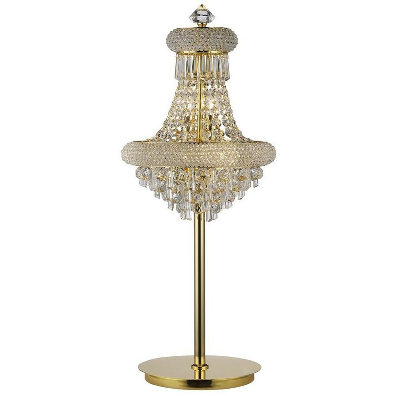 

Inspired Lighting - Inspired Diyas - Alexandra - Lámpara de mesa 5 Light French Gold, Crystal