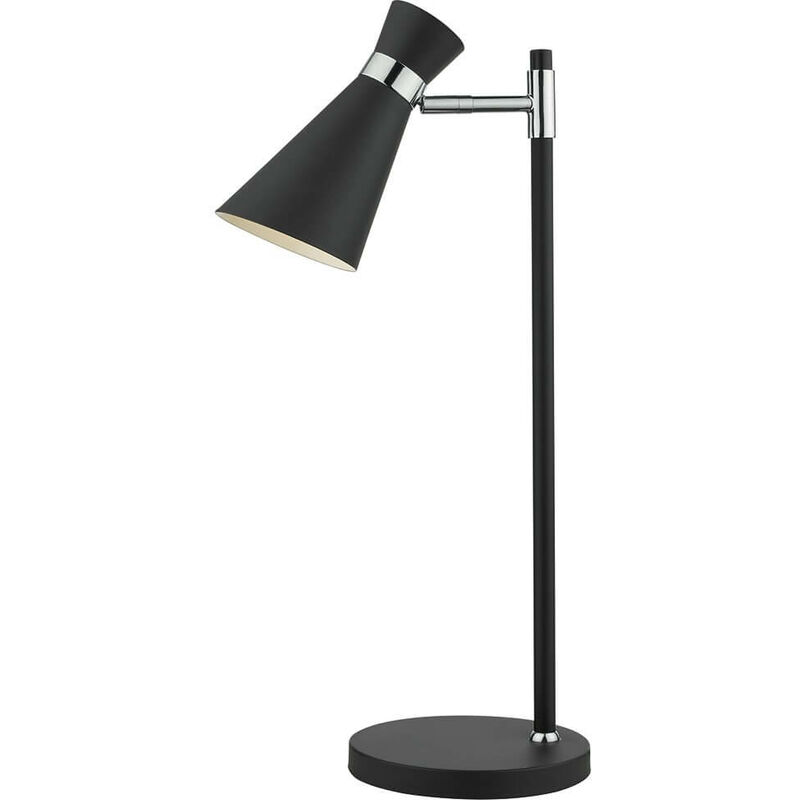 

Lámpara de mesa Ashworth en negro y cromo pulido con 1 luz