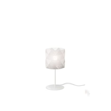 Lámpara de Mesa Base y Pie Metal Blanco Cm. 13x36h