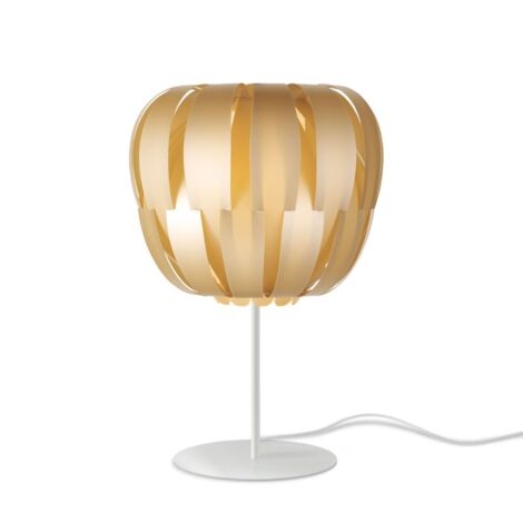 Lámpara de Mesa Base y Vástago Oro Nuevo en Metal Cm. 19x33h