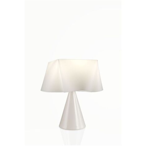 Lámpara de Mesa Blanca en Plástico Cm. 28x32h