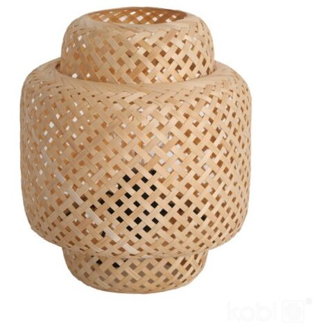 Lámpara de mesa Boho 22cm trenzada natural 1xE27