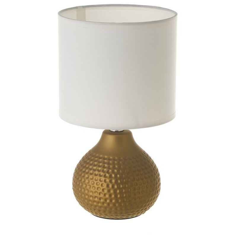 

Lámpara de mesa bola de cerámica dorada de Ø 16x28 cm