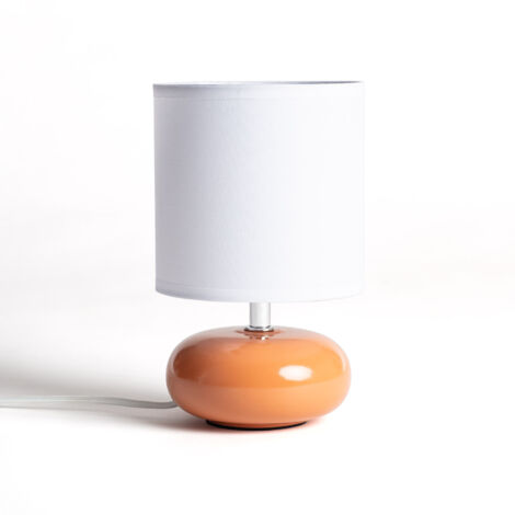 Lámpara de Mesa Cerámica Ava  Naranja