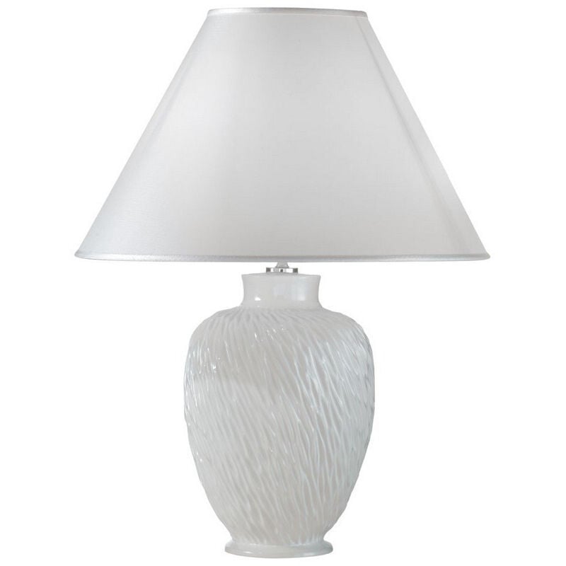 Kolarz - chiara - Lifestyle Fabric Tapered Shade Table Blanco claro, 1x E27