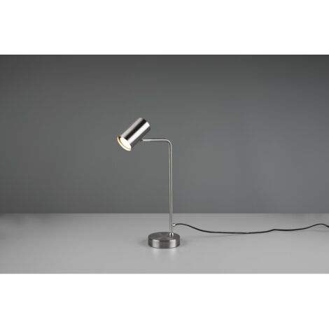 Lámpara de mesa cilíndrica Marley Nickel Spot H45 Trio Lighting