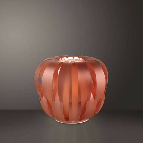 Lámpara de Mesa Cobre en Metal Blanco Cm. 42x33h
