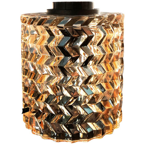 LAMPARA DE MESA CRISTAL AMBAR E27