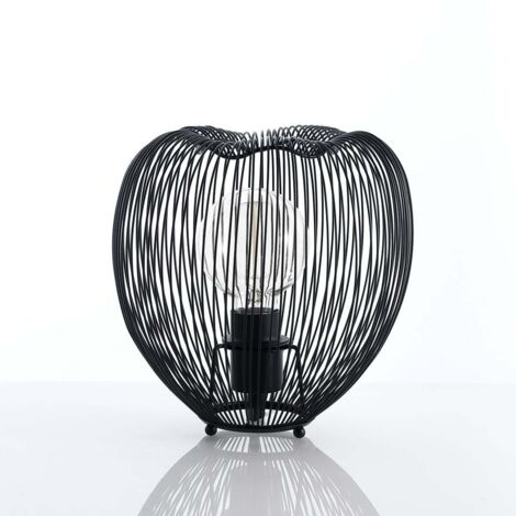 Lámpara de mesa de acero negro mate diseño moderno Lynton