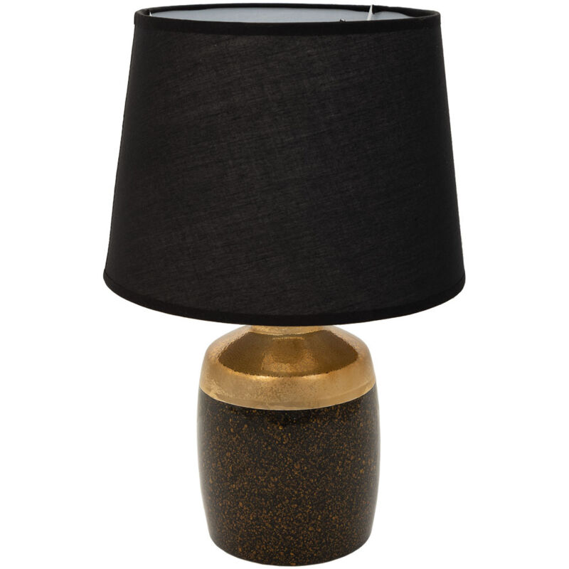 Lámpara de mesa de cerámica dorada 13,5x13,5x24,5