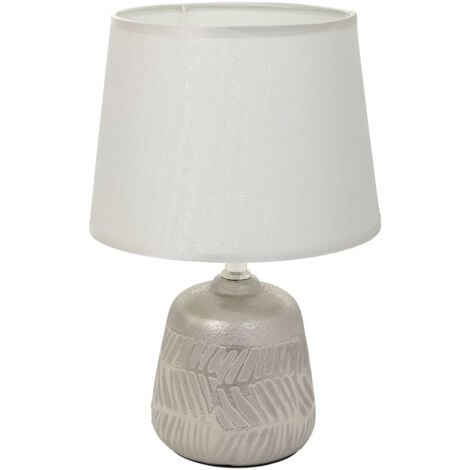 WANDERLUST DECO Lámpara de mesa de cerámica plateado 13x13x21,5