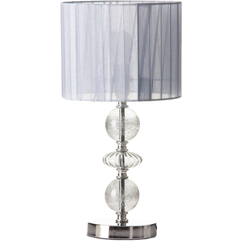 

Lámpara de mesa de cristal blanca de 20x41 cm