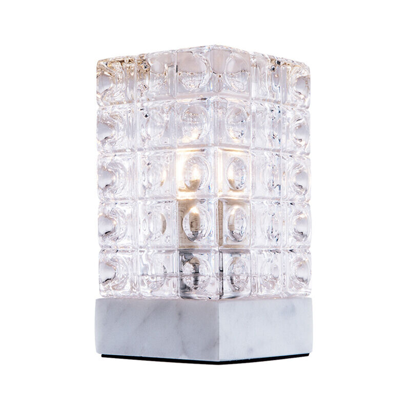 

Lámpara de mesa de cristal y mármol blanco G9 130x70mm. (F-Bright 1900700-BL)