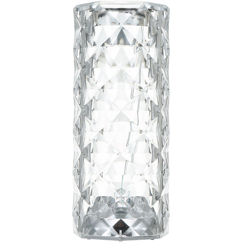 

Lampara de mesa de diamante acrílico 3 colores de iluminacion con brillo Lampara de mesita de noche de cristal USB ajustable Luz de noche decorativa