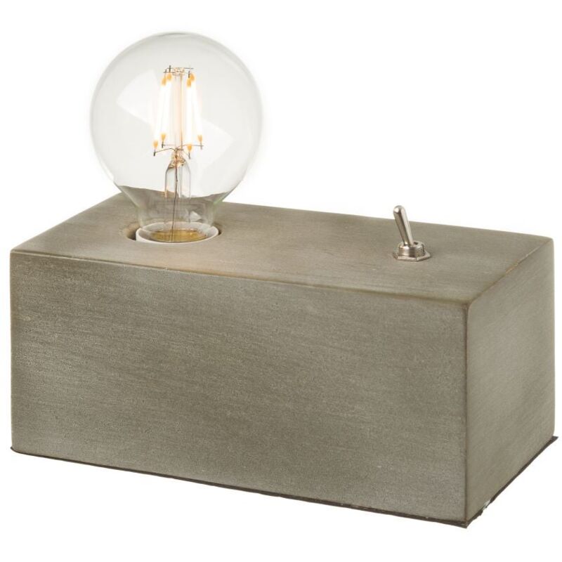 

Lámpara de mesa de diseño nórdico de madera gris de 18x21x11 cm