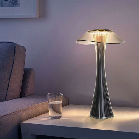 Lámpara de mesa sin cable LED USB Batería recargable Barra de escritorio  Lámpara de mesa dormitorio noche luz de aluminio restaurante restaurante luz