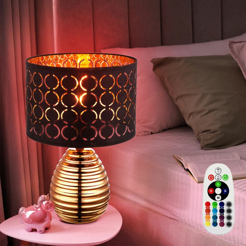 

Lámpara de mesa para escribir, lámpara de lectura para dormitorio, CONTROL REMOTO en un juego que incluye lámparas LED RGB