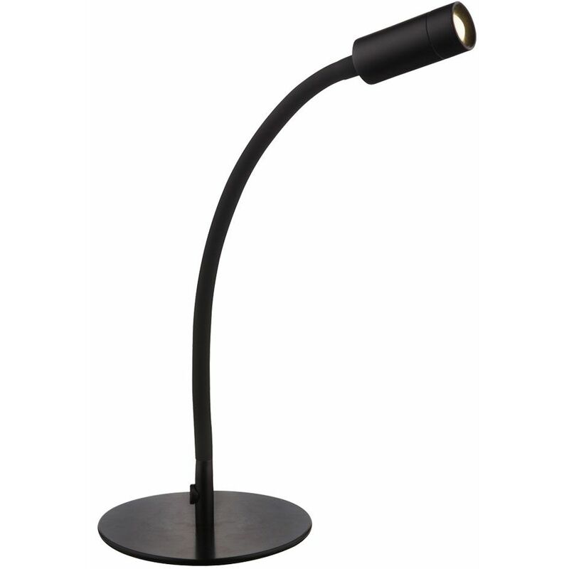 

Lámpara de mesa de escritura LED lámpara de lectura lateral negra foco de sala de trabajo Flexo Globo 54856T