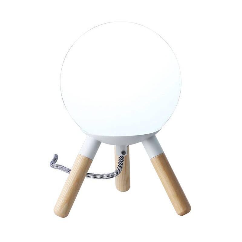 

Lámpara de mesa de madera 'MOON' Bombilla incluida | Blanco