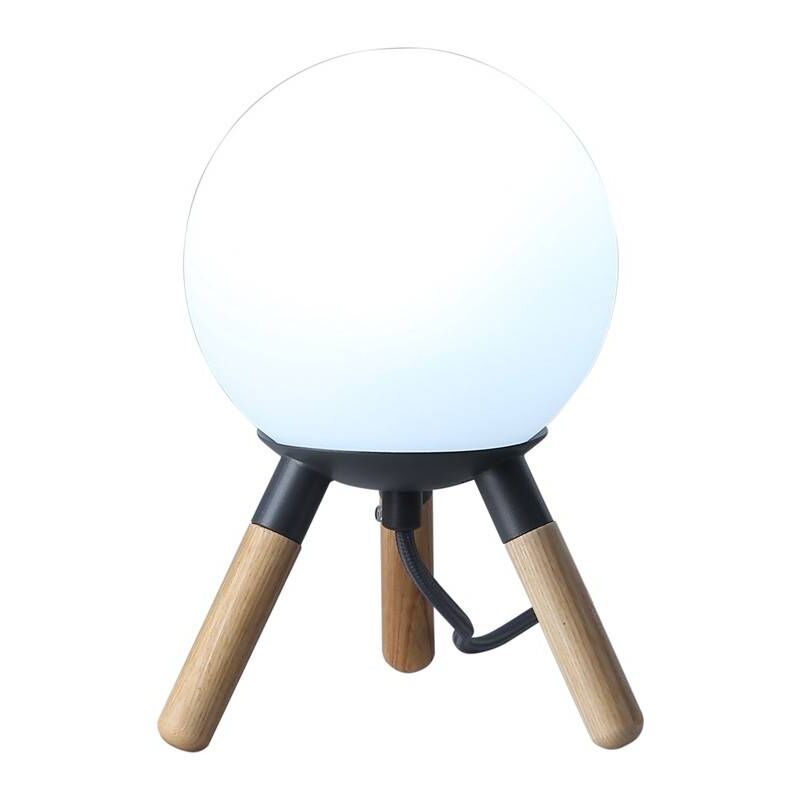 

Lámpara de mesa de madera 'MOON' Bombilla incluida | Gris