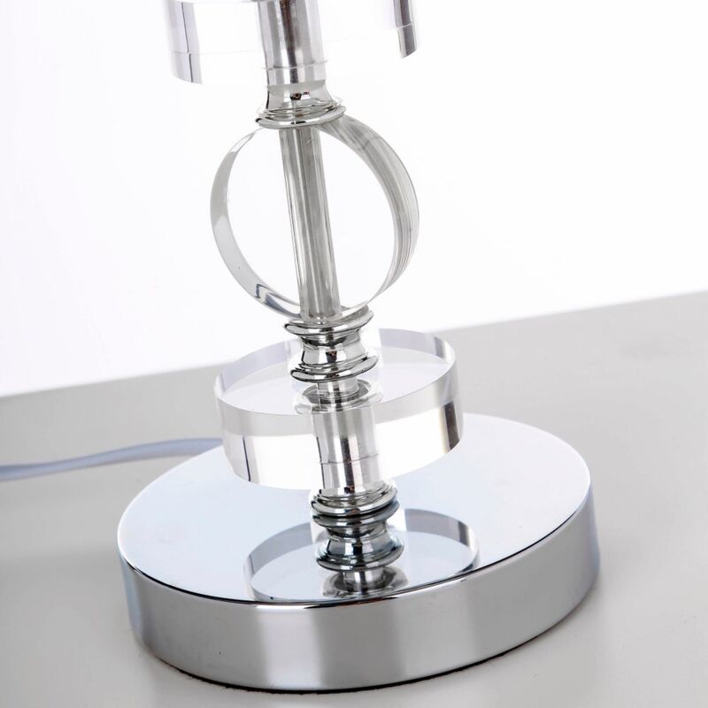 

Lolahome - Lámpara de mesa de metal blanca de 22x47 cm