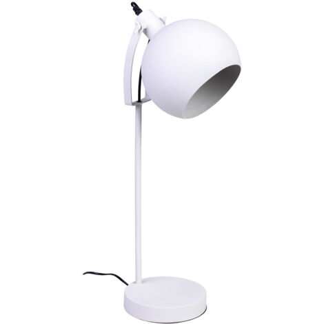 Lámpara de mesa de metal blanco 24x20x67h cm