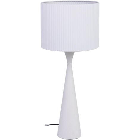 Lámpara de mesa de metal blanco 25.5x25.5x47/60h cm