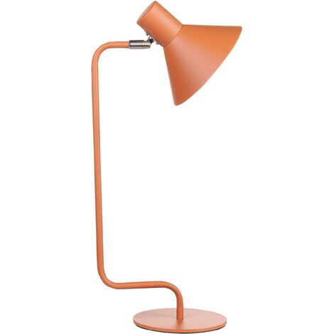 Lámpara de mesa de metal naranja 51 cm pantalla sala de estar dormitorio Rimava