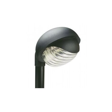 Lámpara de mesa de termoplástico con difusor de vidrio estampado - 60mm x 155mm - Alimentación 230V - Potencia máxima 60W negro